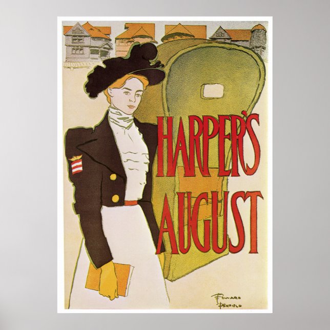 Pôster Poster/Priint: Agosto de Harper - Edward Penfield (Frente)
