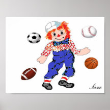 Poster/ Raggedy Andy - Excelente para o quarto dos