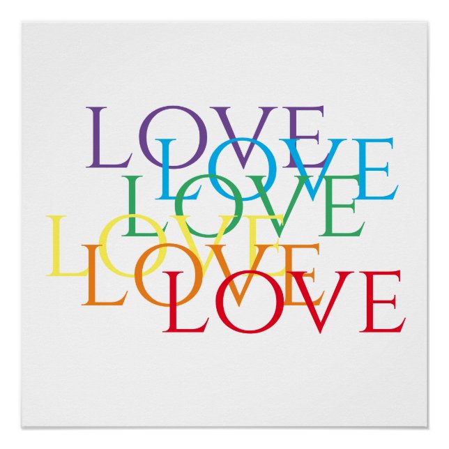 Pôster POSTER RAINBOW LOVE 20x20 (Frente)