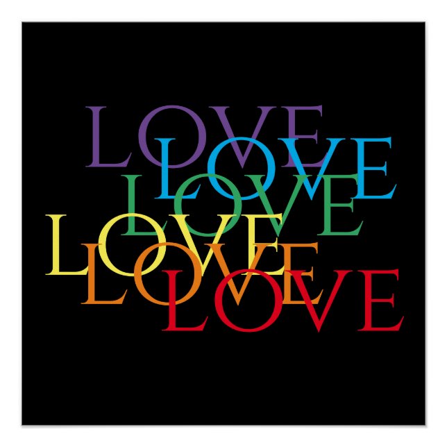 Pôster POSTER RAINBOW LOVE II 20x20 (Frente)