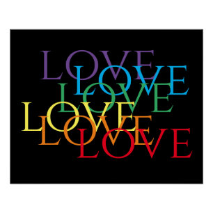 Pôster POSTER RAINBOW LOVE II 25x20