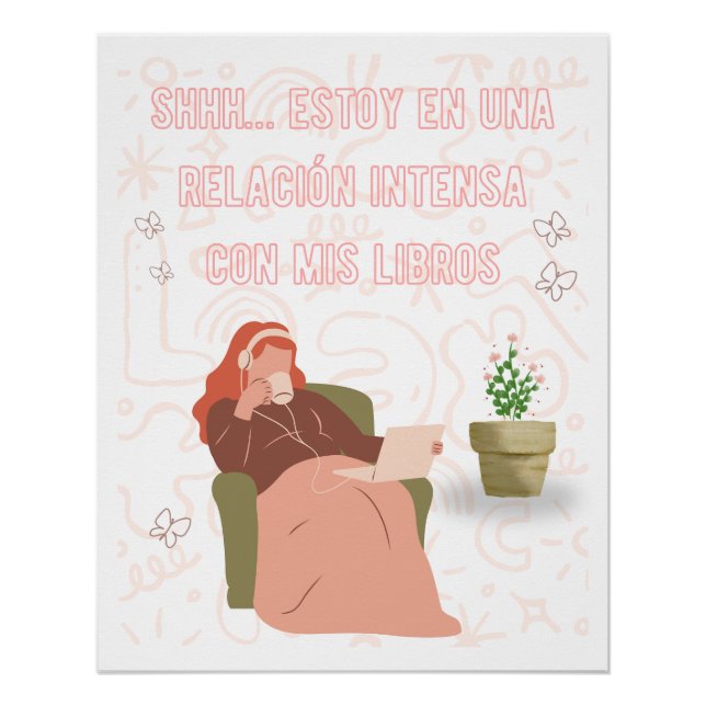 Pôster Póster Relación Intensa Libros Lectura Aesthetic  (Frente)