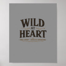 Poster Rústico Wild At Heart | Download Digital