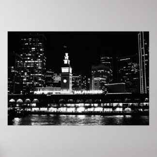 Pôster Poster: São Francisco na torre do relógio noturno