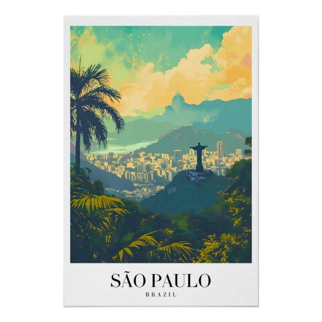 Pôster Poster Sao Paulo Vintage Voyage (Frente)