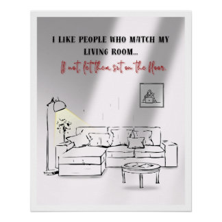 Pôster Poster sarcastic living room humor aesthetic