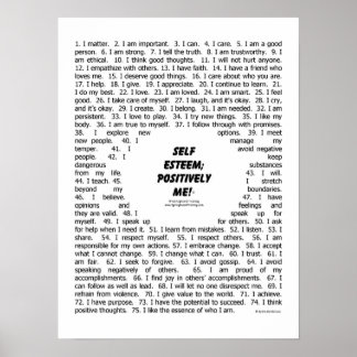 Pôster Poster: "Self-Esteem_Positively Me"