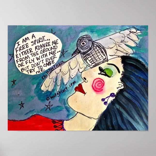 POSTER POSTER, SOU UM ESPÍRITO LIVRE. (Frente)