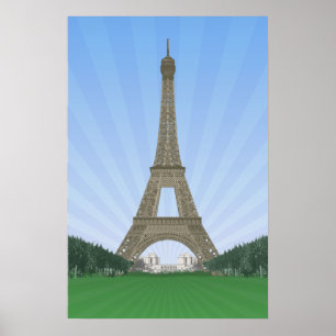 Poster Poster: Torre Eiffel Paris: Desenho do vetor