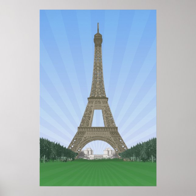 Poster Poster: Torre Eiffel Paris: Desenho vetorial (Frente)