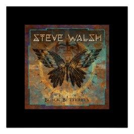 Pôster Poster Trabalho de arte da Borboleta Preta