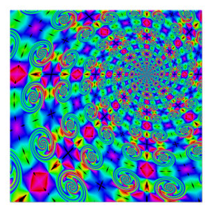 Pôster Poster trippy psicadélico da mostra da luz da