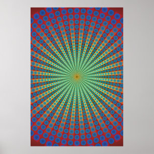 Poster Poster: Túnel das esferas: Arte psicadélico