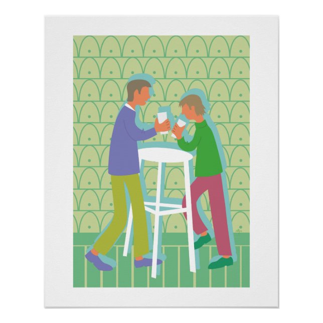 Pôster poster two men talking (Frente)