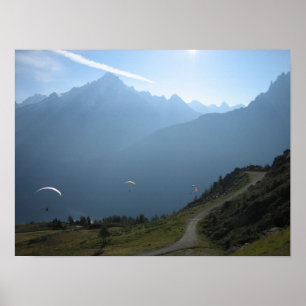 Poster Poster: Vale France de Chamonix dos Paragliders