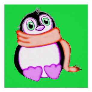 Pôster Poster Verde Perky Penguin