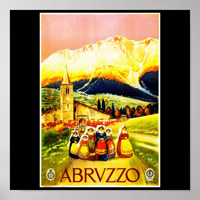 Poster Poster-Viagens vintage-Abruzzo (Frente)
