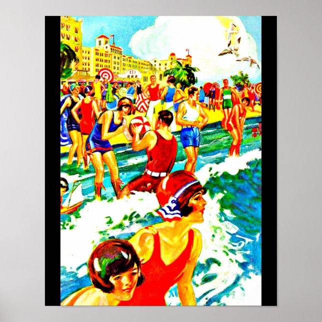 Pôster Poster-Viagens vintage Art-Beach (Frente)