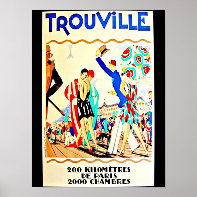 Pôster Poster-Viagens vintage Art-Trouville (Frente)