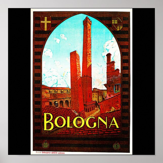 Poster Poster-Viagens vintage-Bolonha (Frente)
