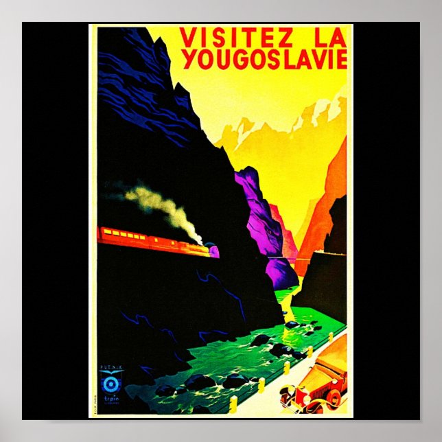 Poster Poster-Viagens vintage-Jugoslávia (Frente)