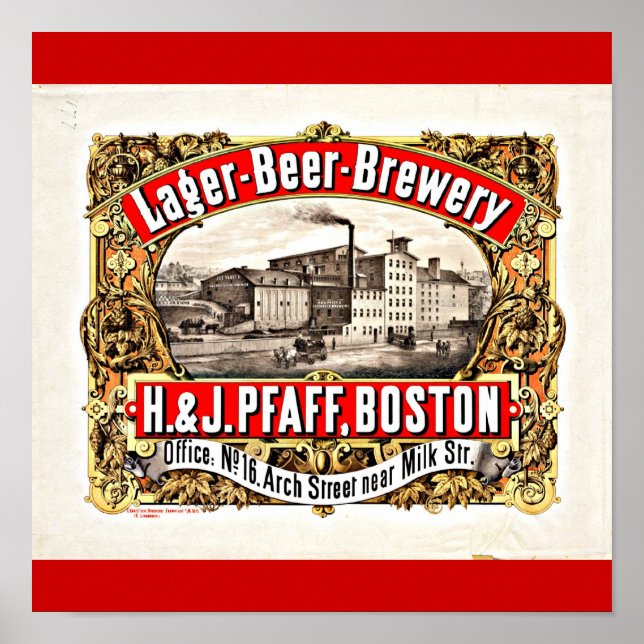 Pôster Poster-Vintage Boston Trabalho de arte-43 (Frente)