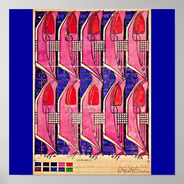 Pôster Poster-Vintage-Charles Rennie Mackintosh 14 (Frente)