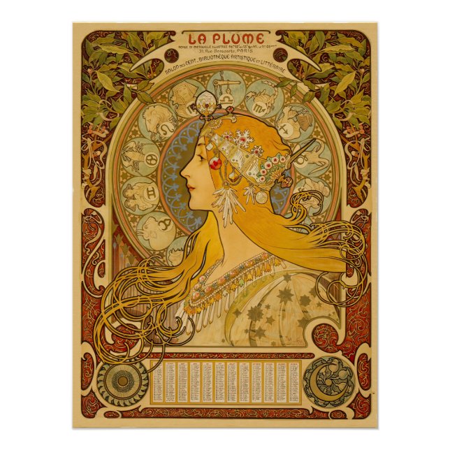 Pôster Poster vintage La Plume (Frente)