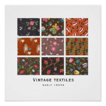 poster 'Vintage Textiles' | designs da década de 1