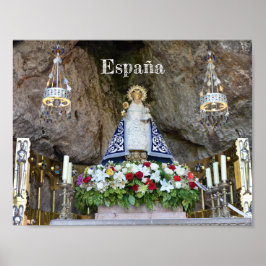 Poster póster Virgen de Covadonga en Asturias, España