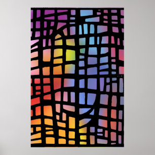 Pôster Poster: Vitral: Vista interna: Desenho do vetor