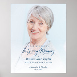 Poster Póster Wedding Loving Memory Reserved Seat Loved O