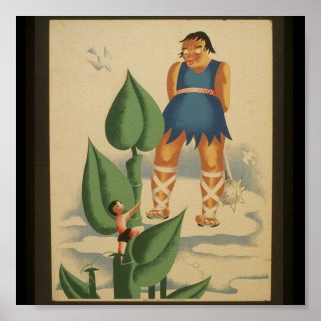 Pôster Poster-WPA-Jack e Beanstalk (Frente)