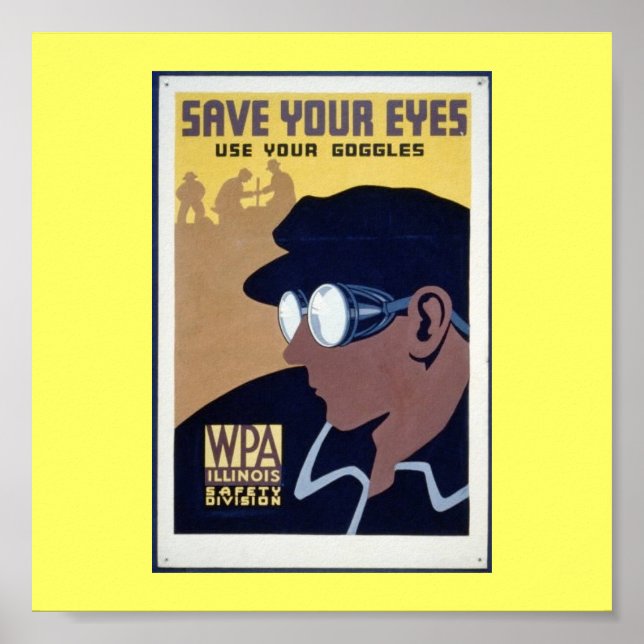 Pôster Poster-WPA - Salve os olhos (Frente)