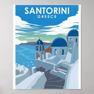 Poster Posteres de viagens de Grécia da Grécia Santorini