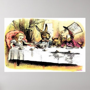 PÔSTER POSTERES VINTAGE - ALICE NO TEA PARTY - MELHORES
