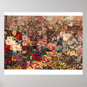 Poster posterposter do design da edredão da aguarela