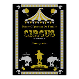 Pôster Posters E Cartões Do Partido Circo