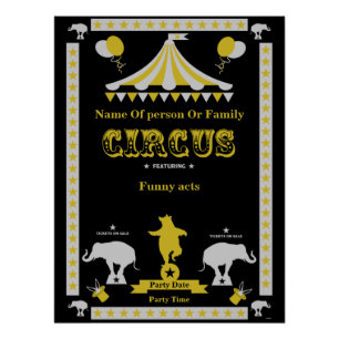 Pôster Posters E Cartões Do Partido Circo