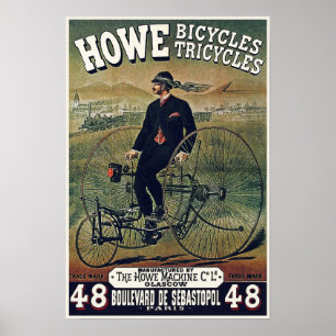 Poster Posters/impressões: Howe Bicycles triciclos
