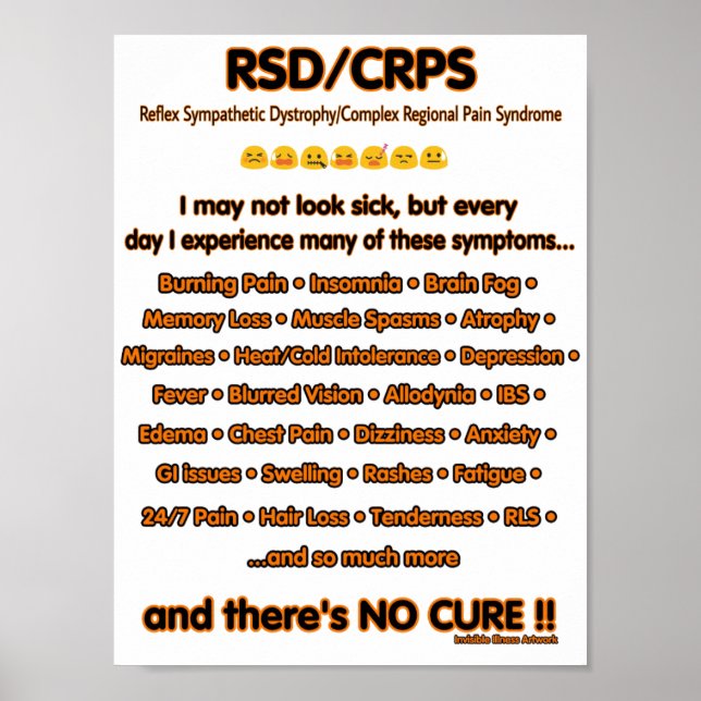 Poster POSTERS... Posso Não Parecer Doente... ESD/CRPS (Frente)