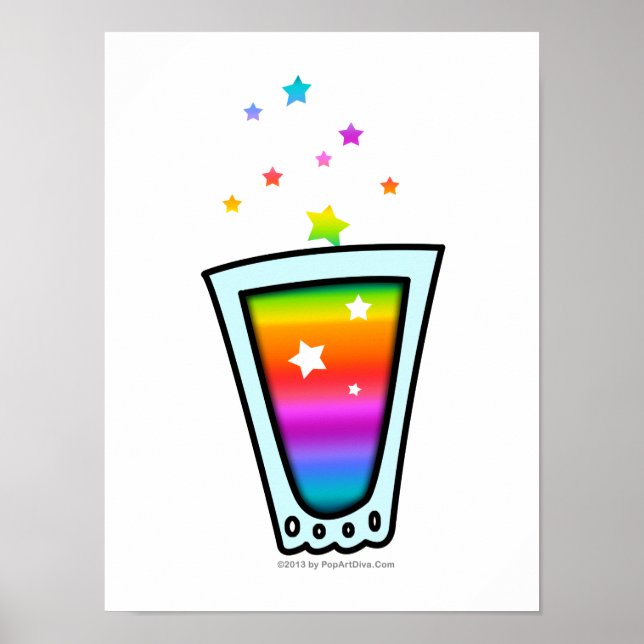 PÔSTER POSTERS, PRINTS - RAINBOW SHOT GLASS (Frente)