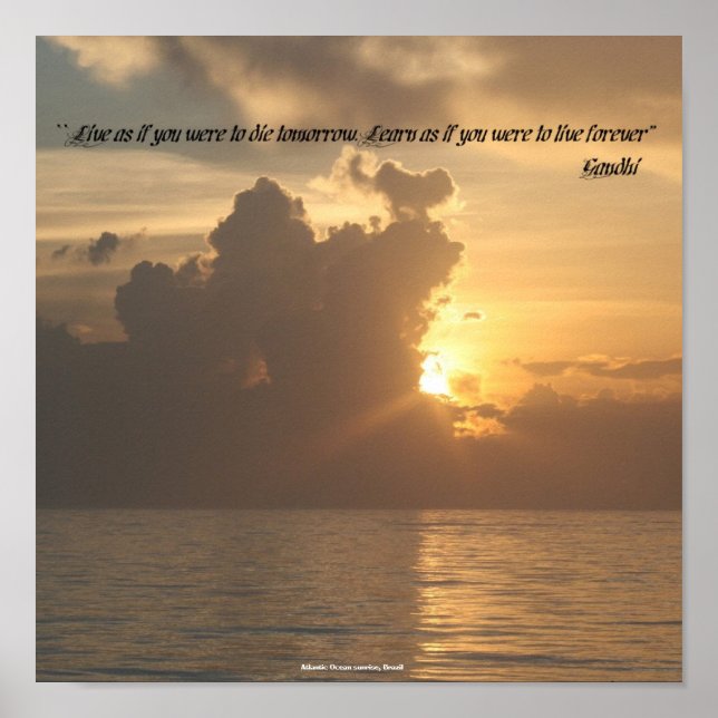Pôster Posters: Viva como se você fosse morrer amanhã. Le (Frente)
