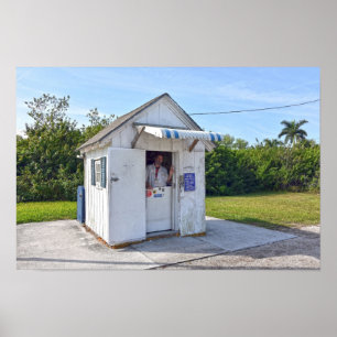 Poster Postmaster Don em Ochopee, Flórida