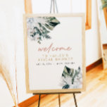 Poster Posto de Chá de panela Pampas Tropicais Blush Pink<br><div class="desc">Este sinal de boas-vindas do chá de panela apresenta pampas cor-de-rosa,  folhas de palma tropicais e uma fonte divertida escrita à mão. Este poster chá de panela é perfeito para a sua praia ou evento de chá de panela temático tropical tropical.</div>