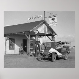 Pôster Posto de Combustível do Novo México, 1936. Foto An