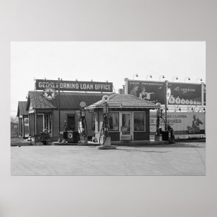 Poster Posto de gasolina 1925