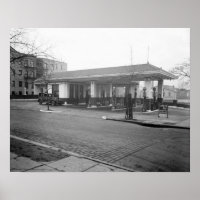 Posto de Gasolina Amoco, 1925. Foto Antiga