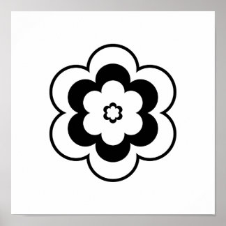Poster Posto de Ilustração Minimalista de Arte Folclórica