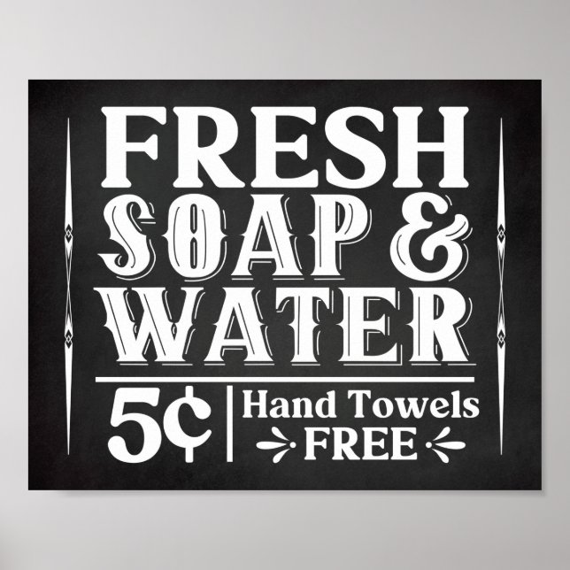 Poster Posto Farmhouse Farmhouse Farmhouse Fresco de Sabã (Frente)